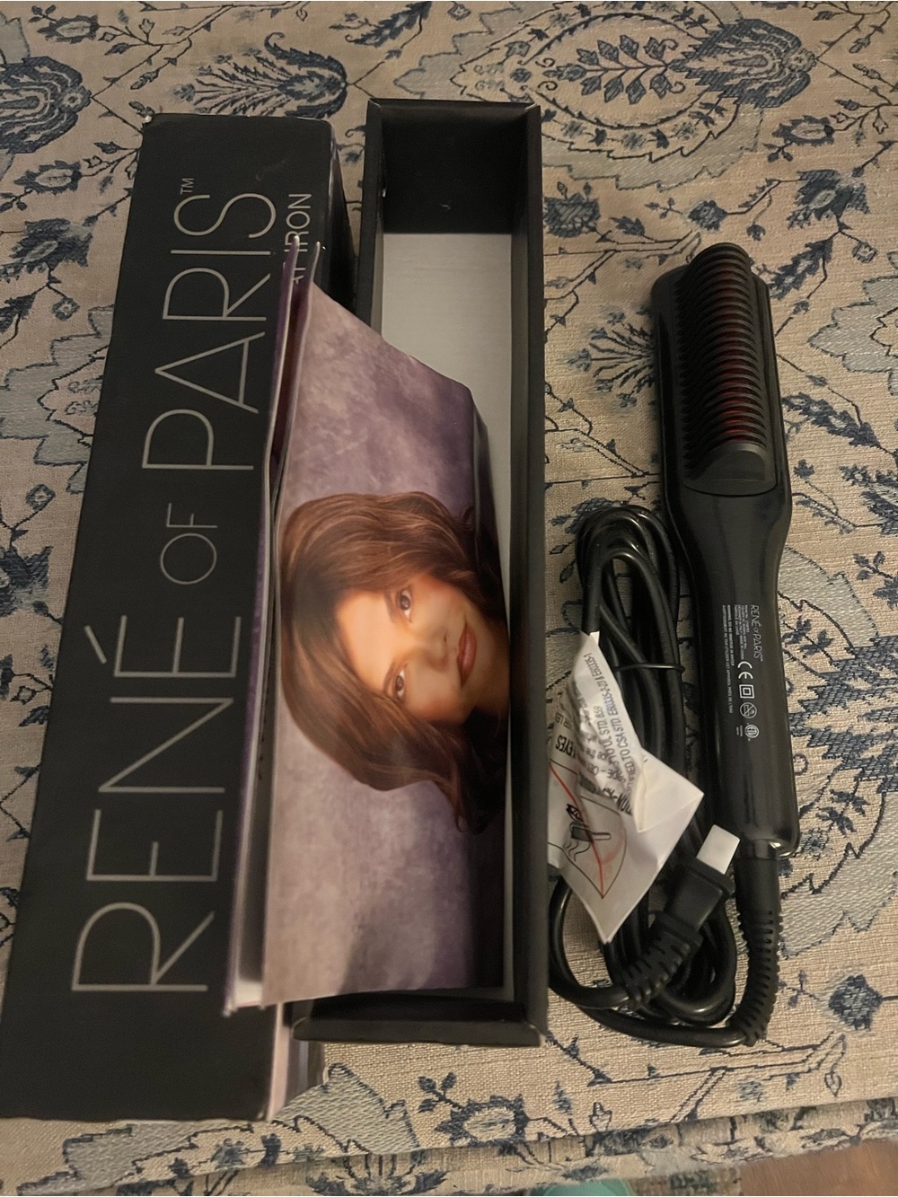 René of Paris Black Flat Iron for wig wearers